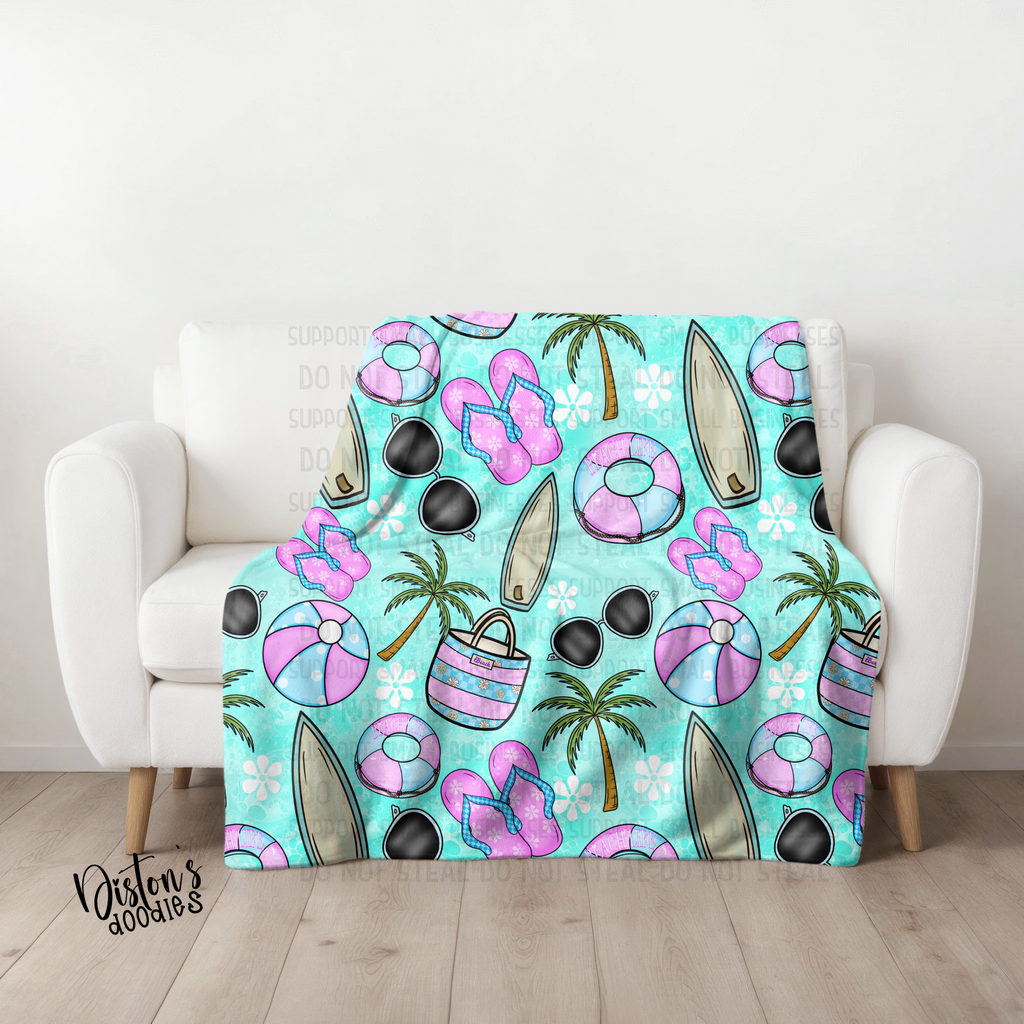 Seamless Summer Beach Pattern