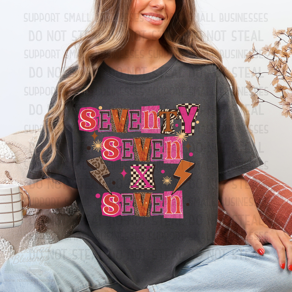 77 x 7 Forgiveness Christian Digital Design