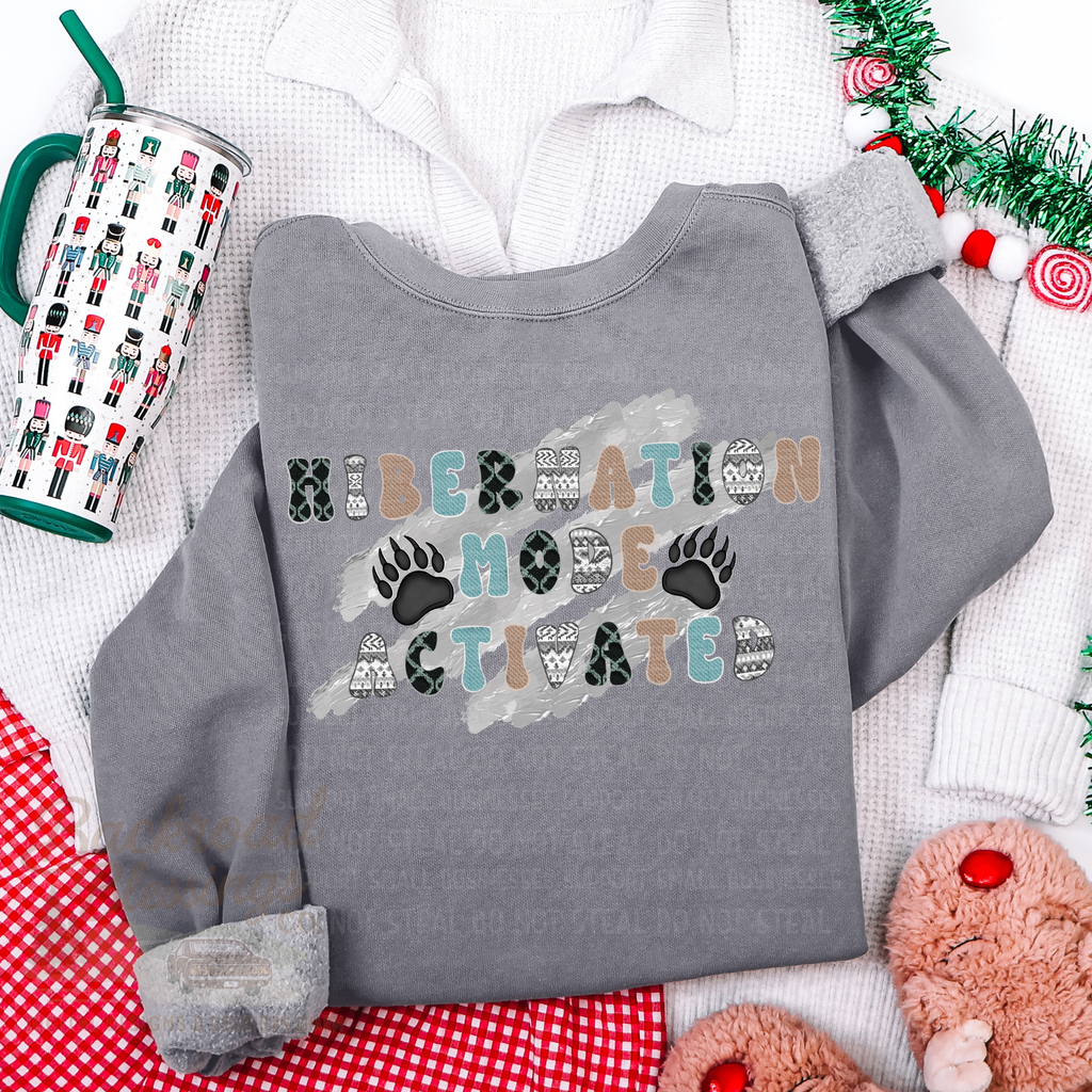 Hibernation Mode Activated Winter Digital Design