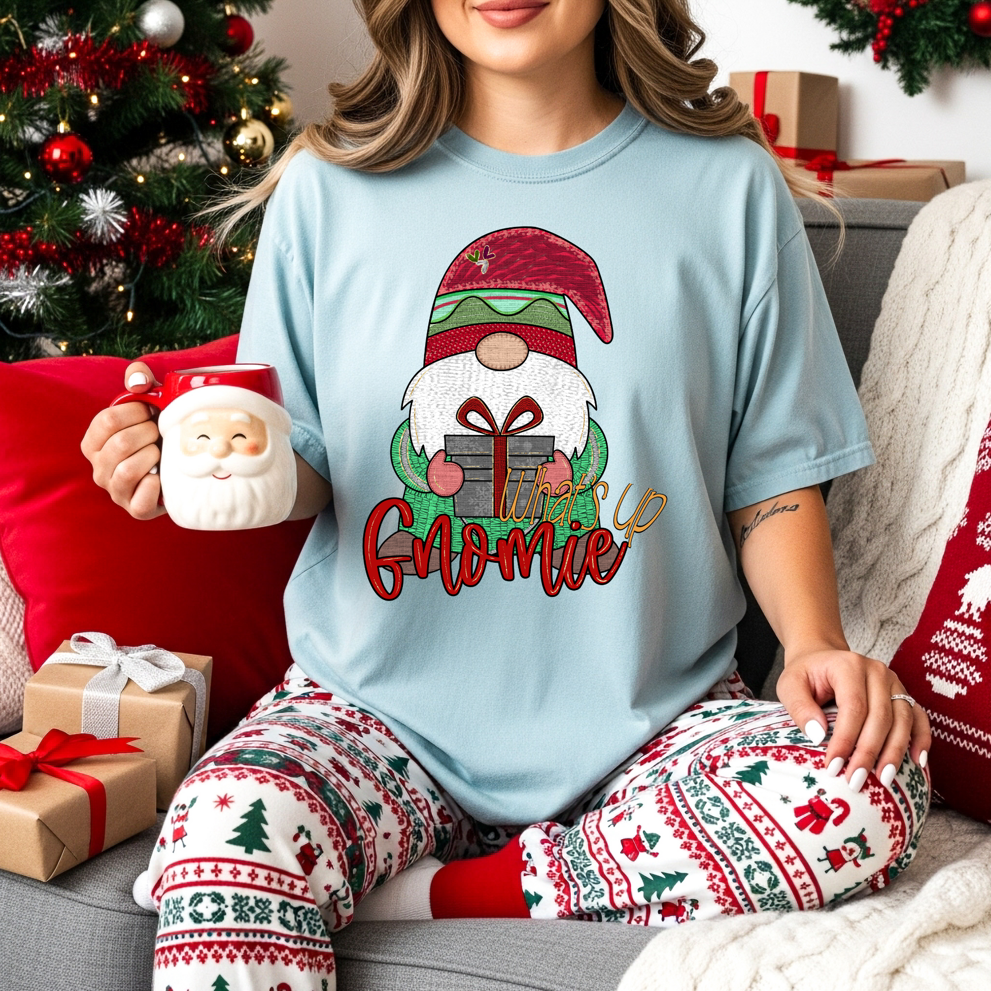 What's Up Gnomie Christmas PNG