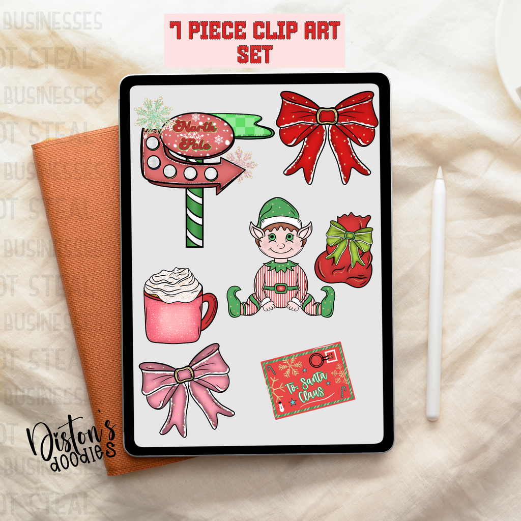7 Piece North Pole Clip Art