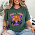 Country Pumpkin Queen design featuring pumpkin carriage, cowgirl elements, and western fall sublimation clipart for boutique tees and tumblers.