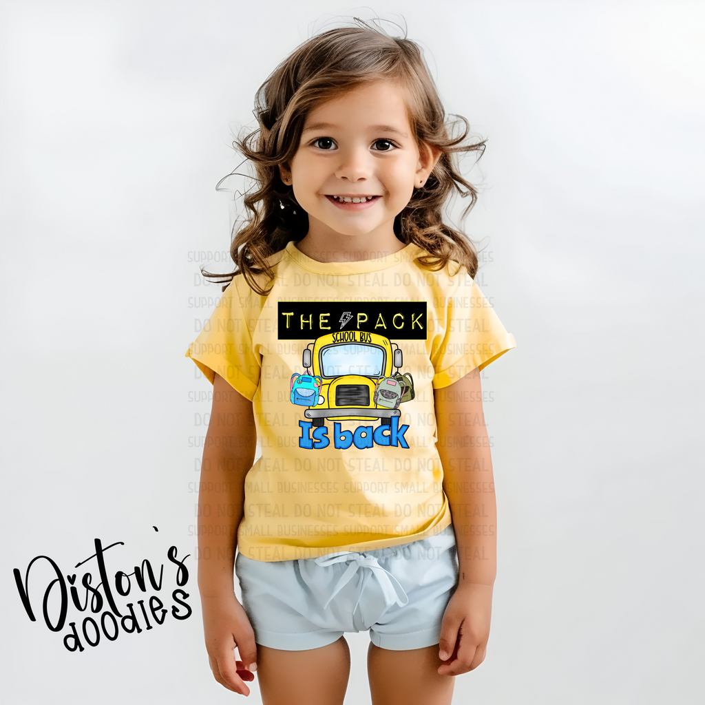 The Pack Is Back School Bus PNG | Back to School Teacher & Student Digital Design