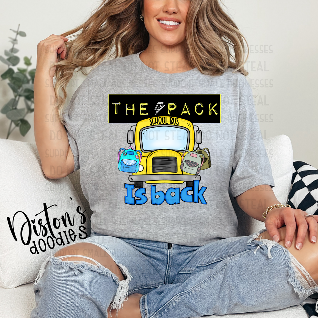 The Pack Is Back School Bus PNG | Back to School Teacher & Student Digital Design