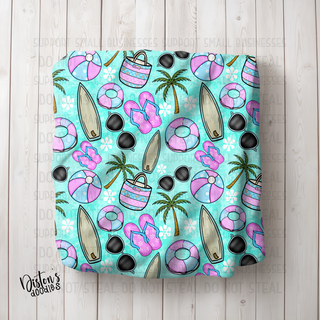 Seamless Summer Beach Pattern