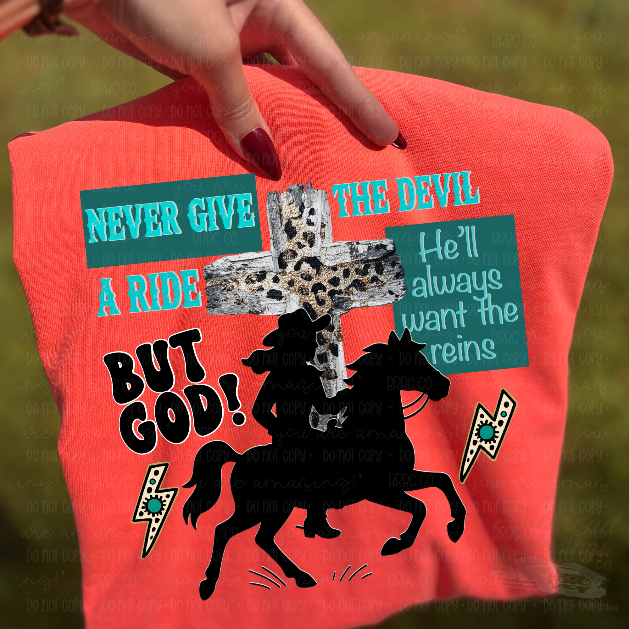 Christian cowgirl faith design PNG