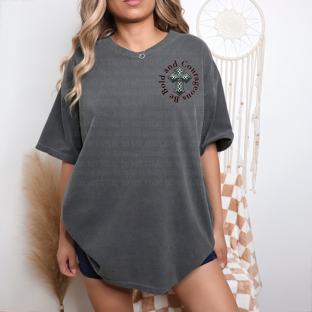 Courageous Joshua 1:9 Front & Back PNG