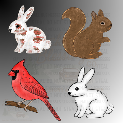Woodland Animals Clip Art Bundle PNG