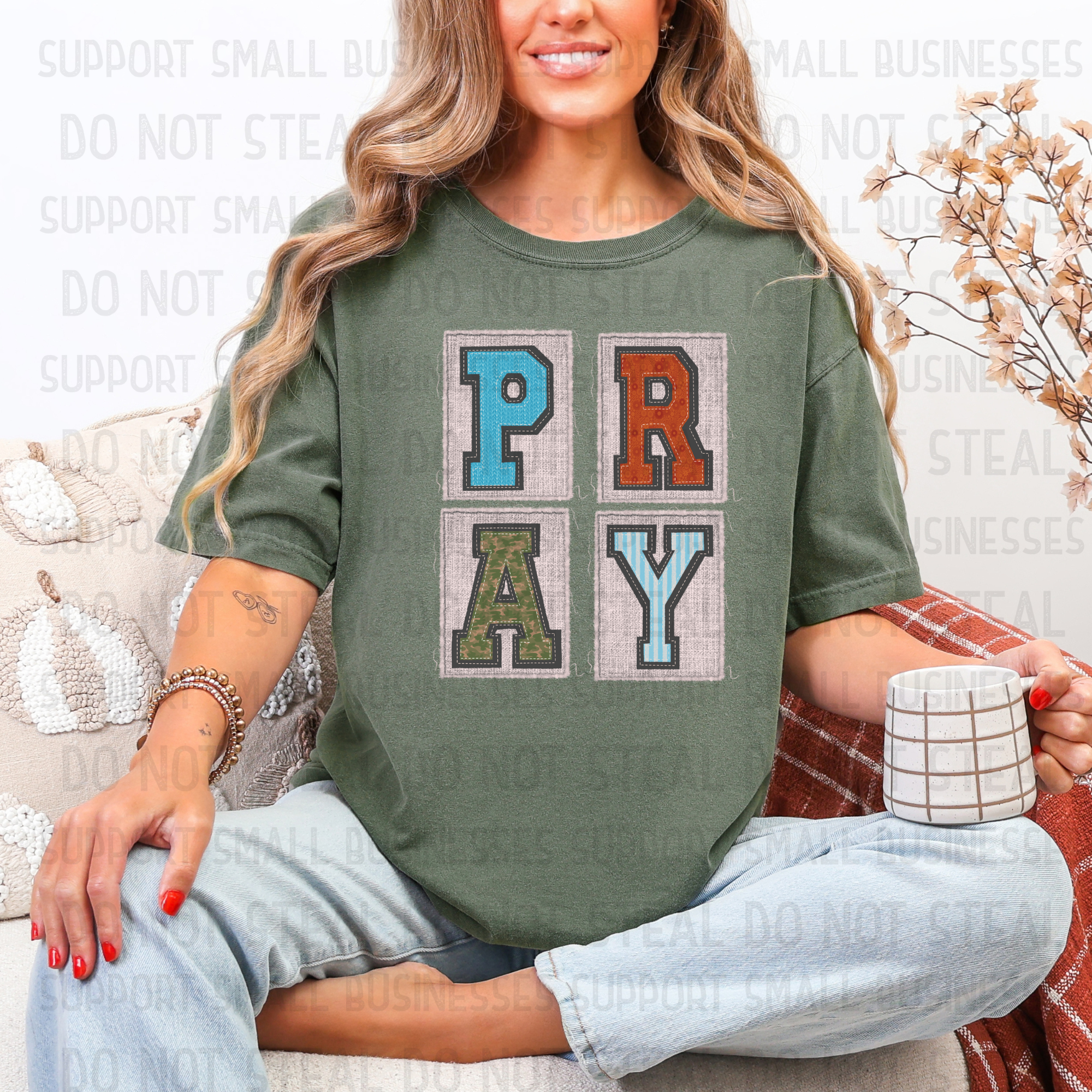 Pray Croquette Applique Digital