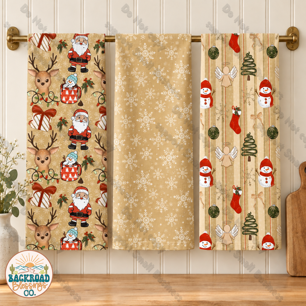 Golden Christmas Wishes Seamless Bundle