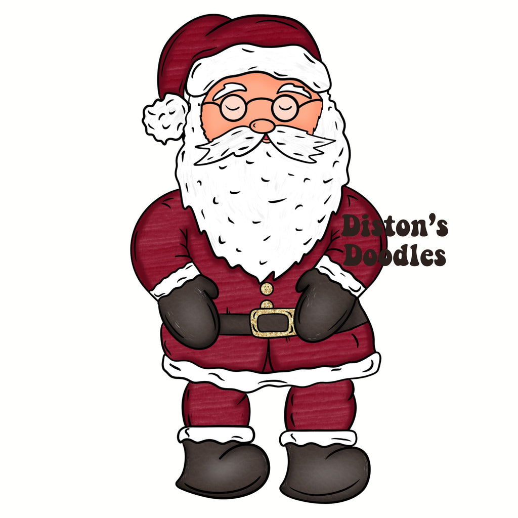 9 PC Santa Christmas Clip Art Bundle