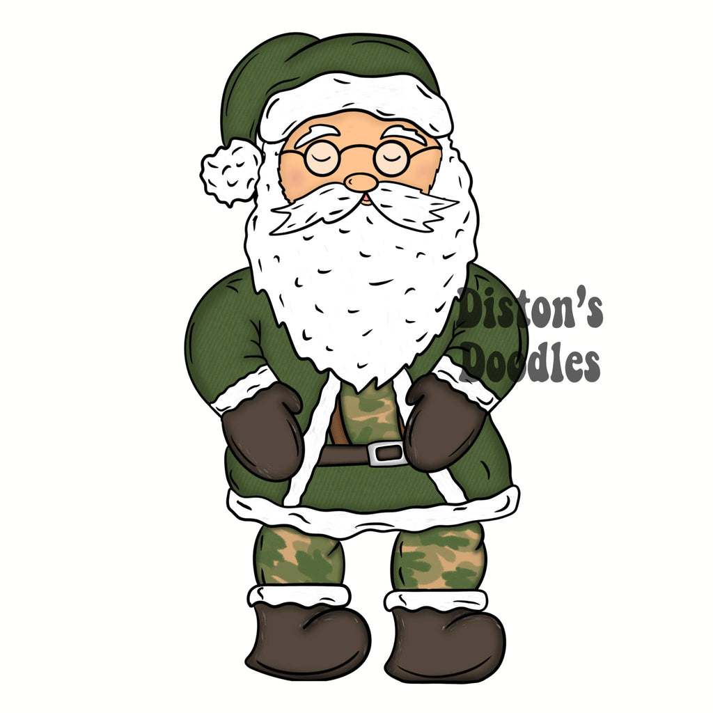 9 PC Santa Christmas Clip Art Bundle