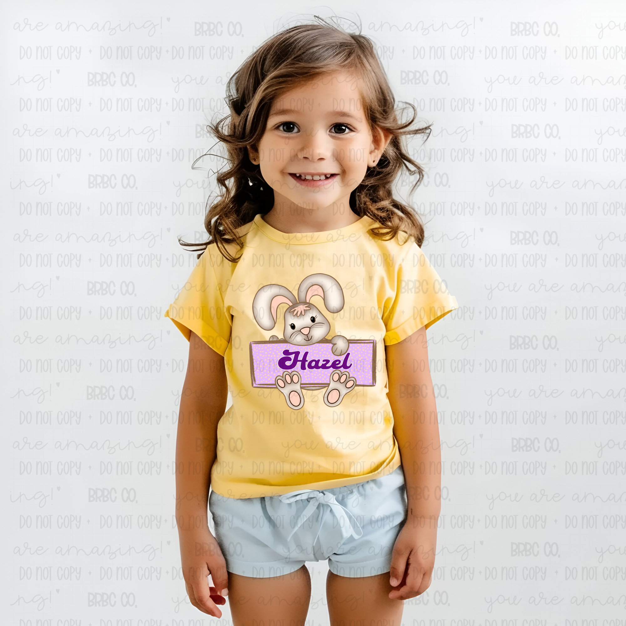 Blank Bunny Name PNG Design