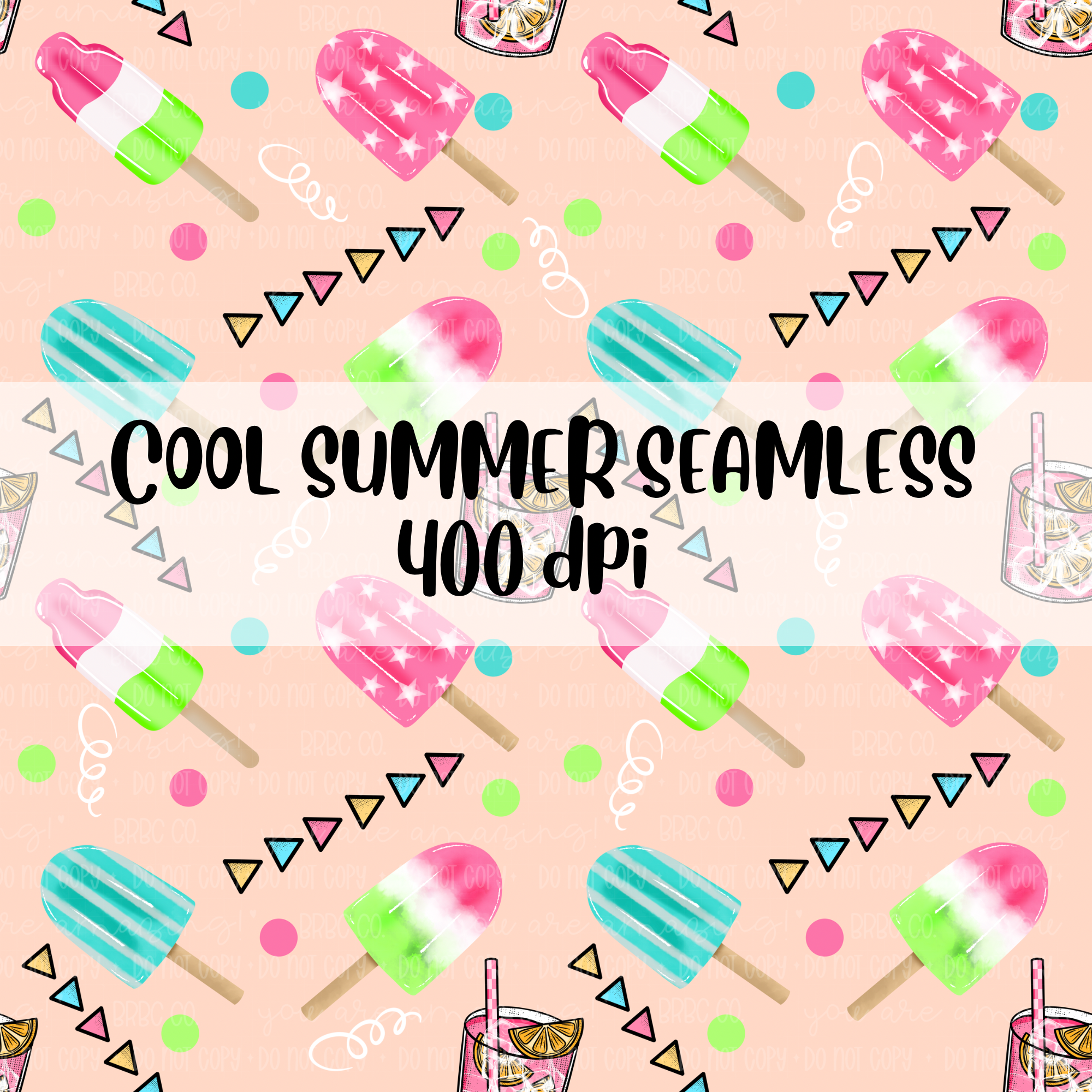 Cool Summer Seamless PNG