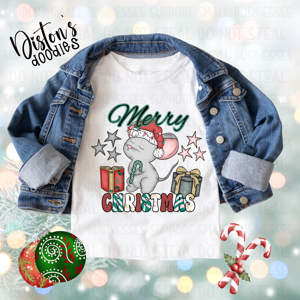 Merry Christmas Mouse PNG