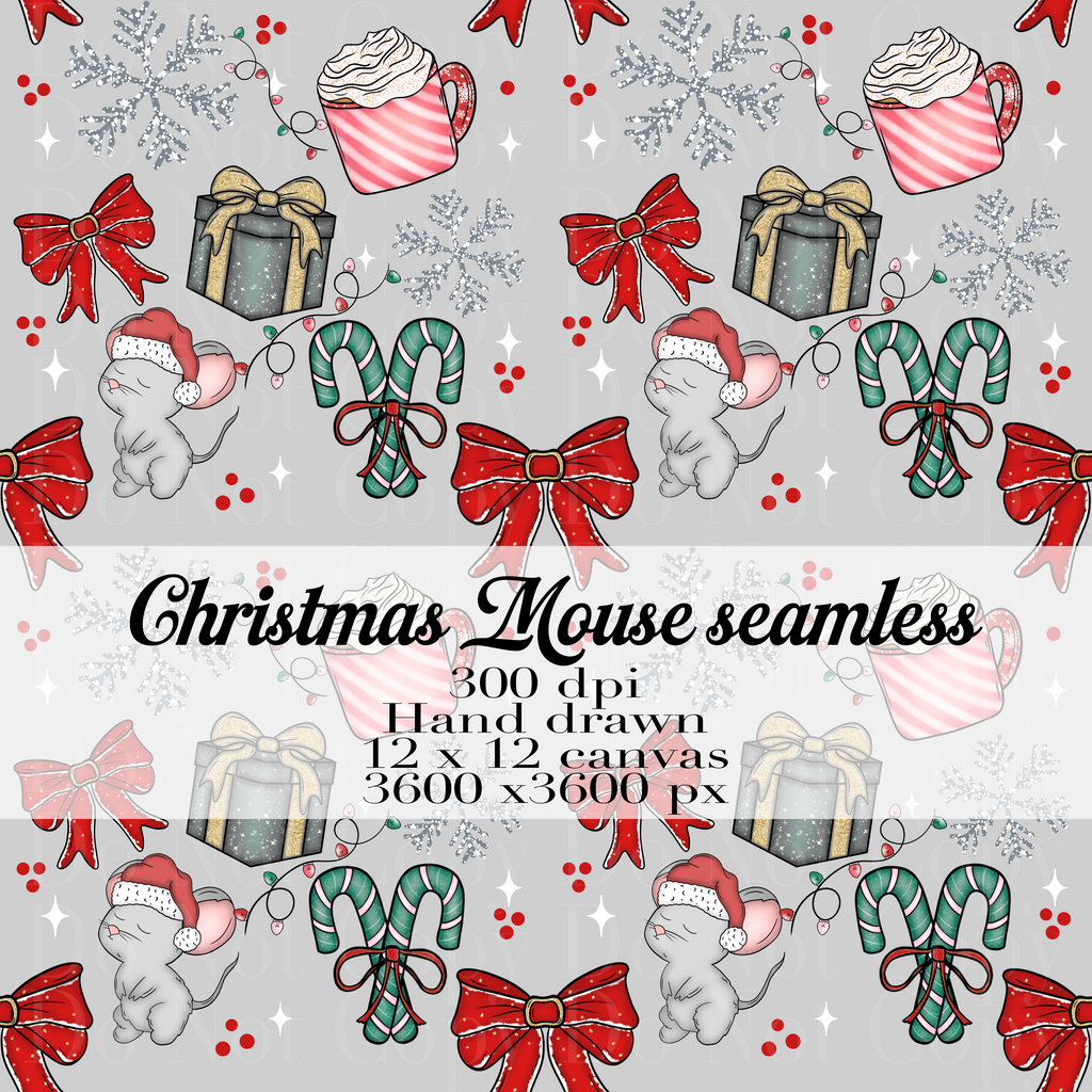 Christmas Mouse Seamless