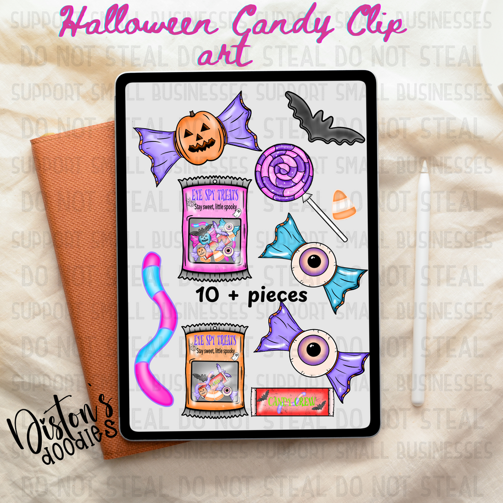 Halloween Candy Clip Art Bundle | 13 Fun Pieces for Kids Crafts