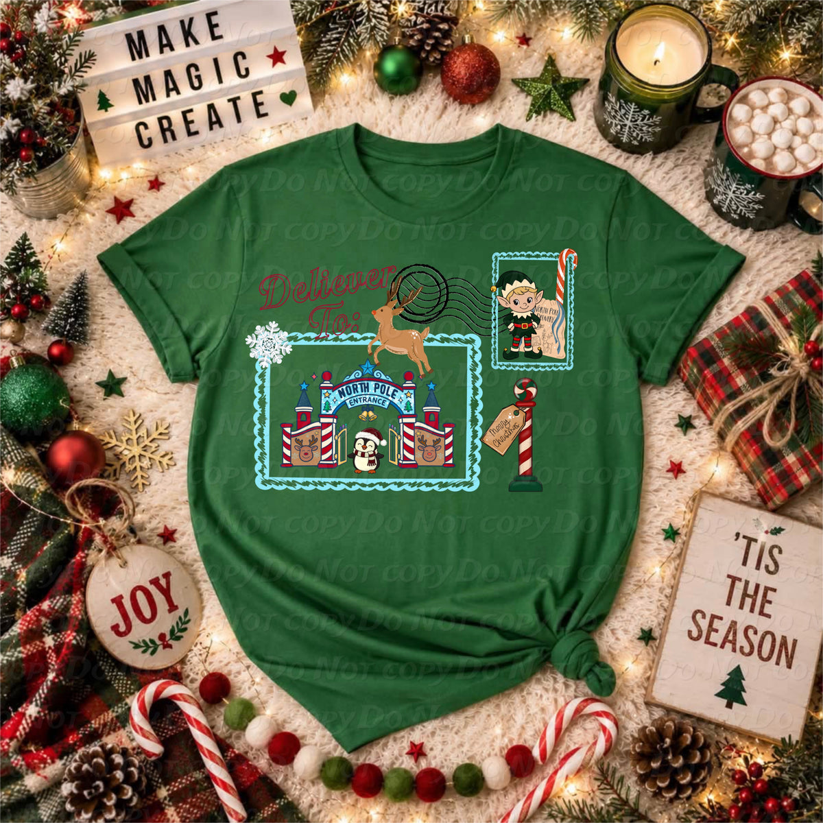 Deliever To North Pole PNG