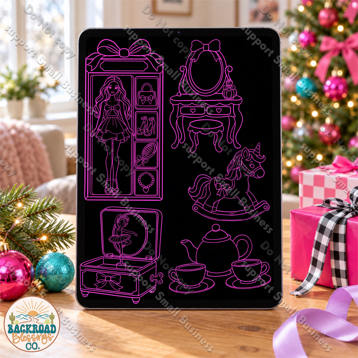 Toy Box Dreams – Girls’ Christmas Outline Bundle
