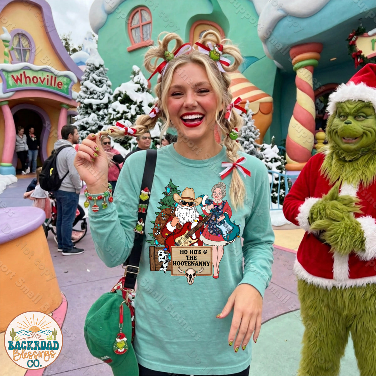 Ho Ho’s at the Hootenanny PNG & Seamless Bundle