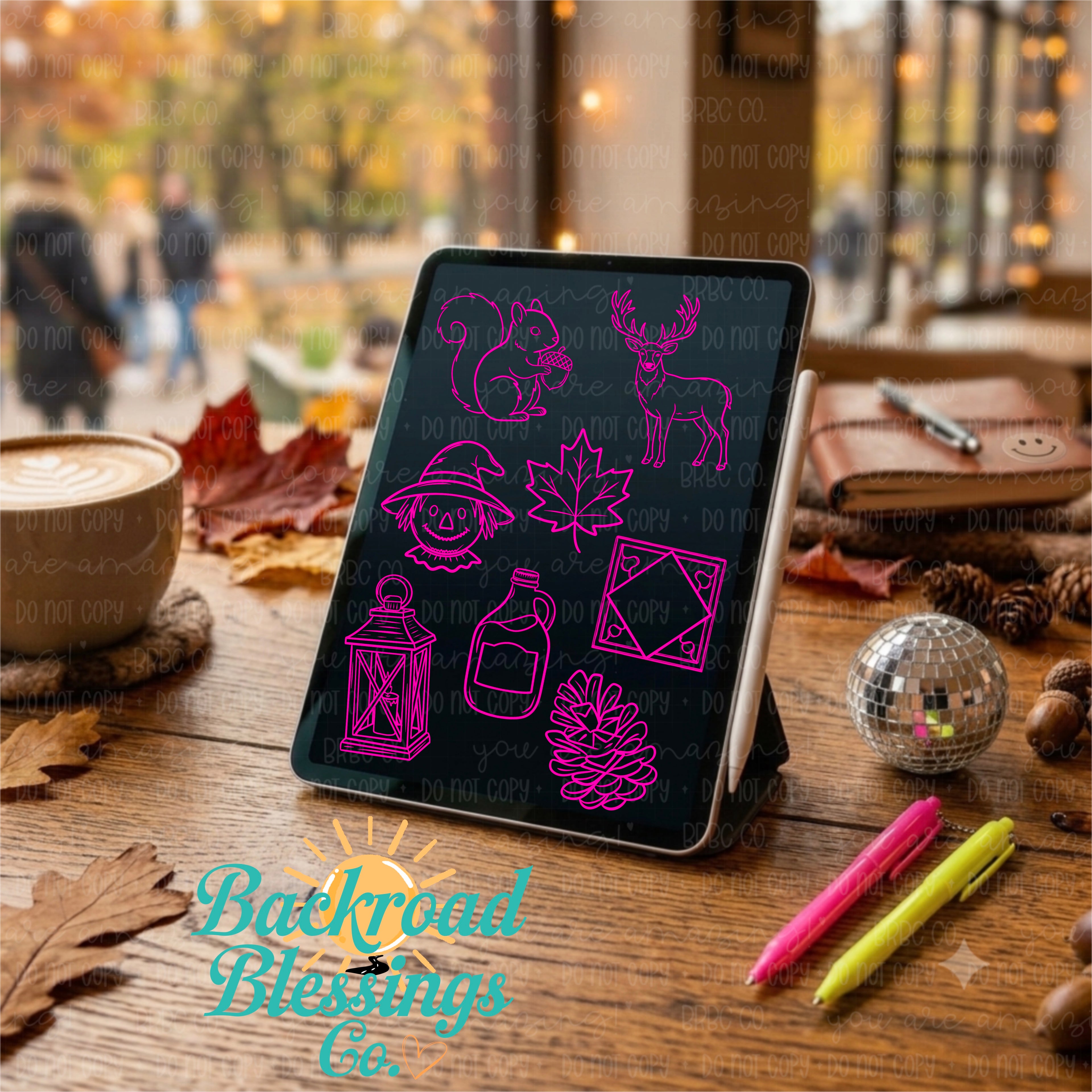 8 fall outlines Bundle PNG
