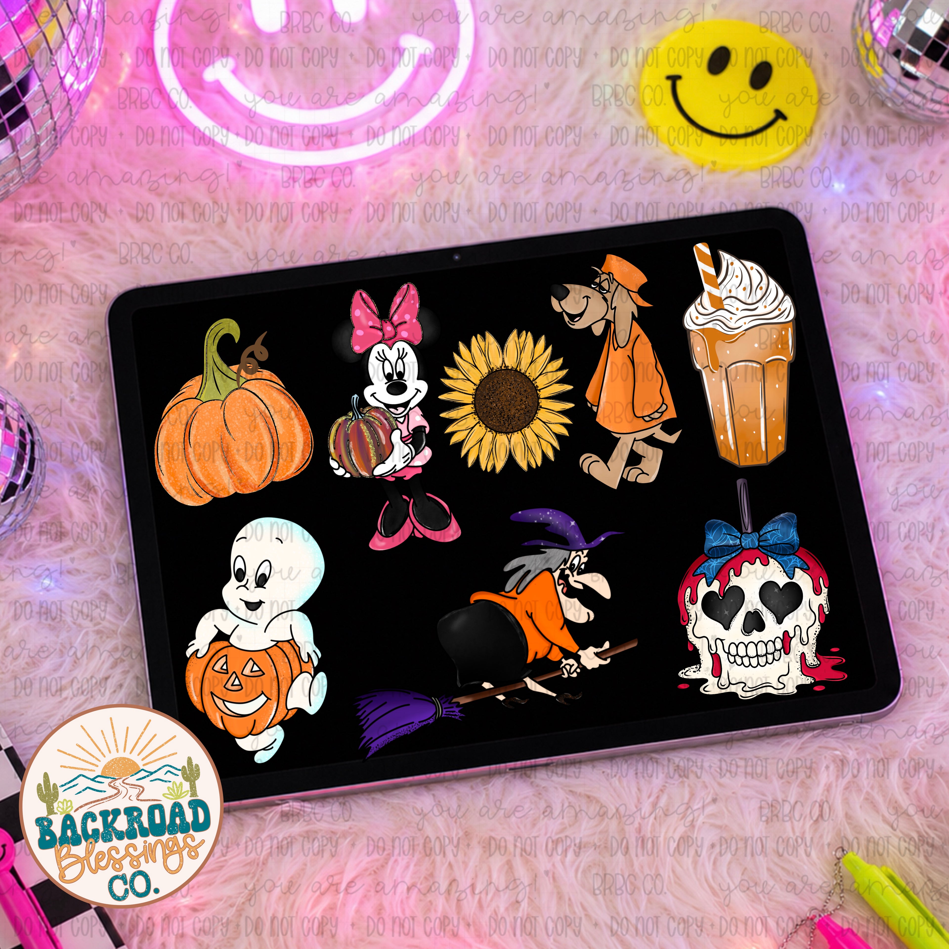 9 pc Character & Halloween Clipart Bundle