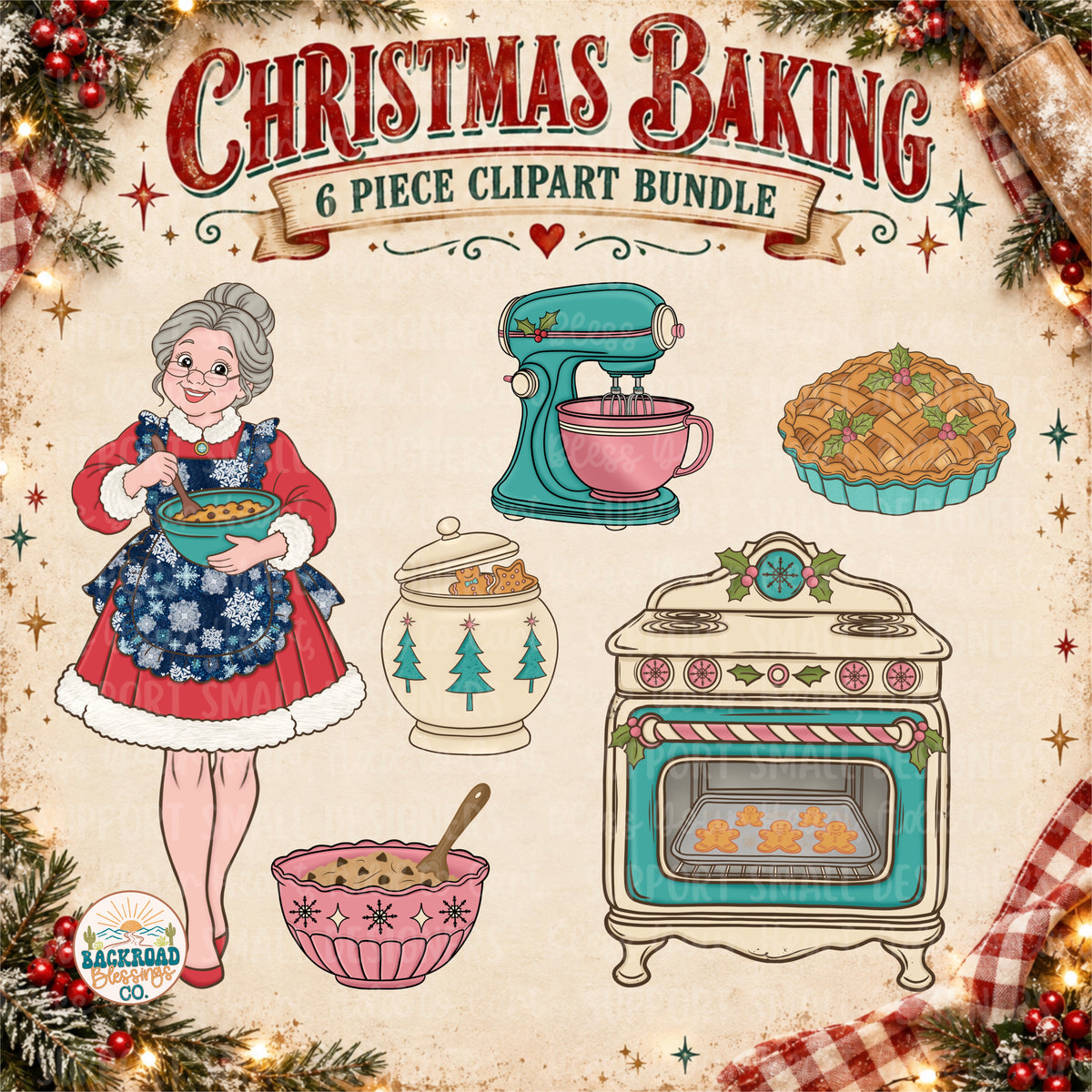 Christmas Baking Clipart Bundle
