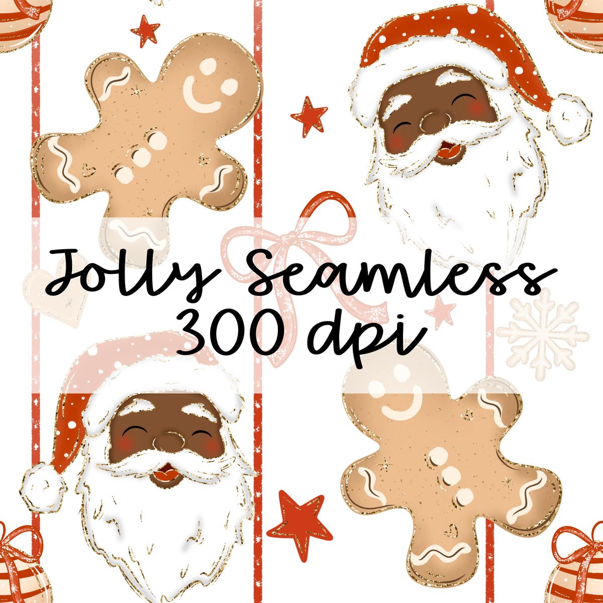 Jolly Christmas Seamless PNG