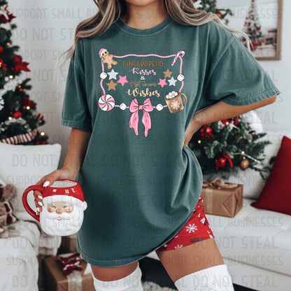 Gingerbread Kisses & Hot Cocoa Wishes | Christmas Digital Design