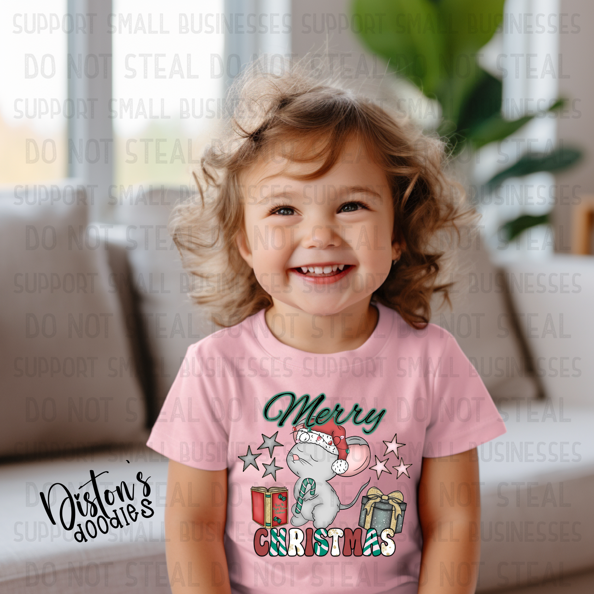 Merry Christmas Mouse PNG