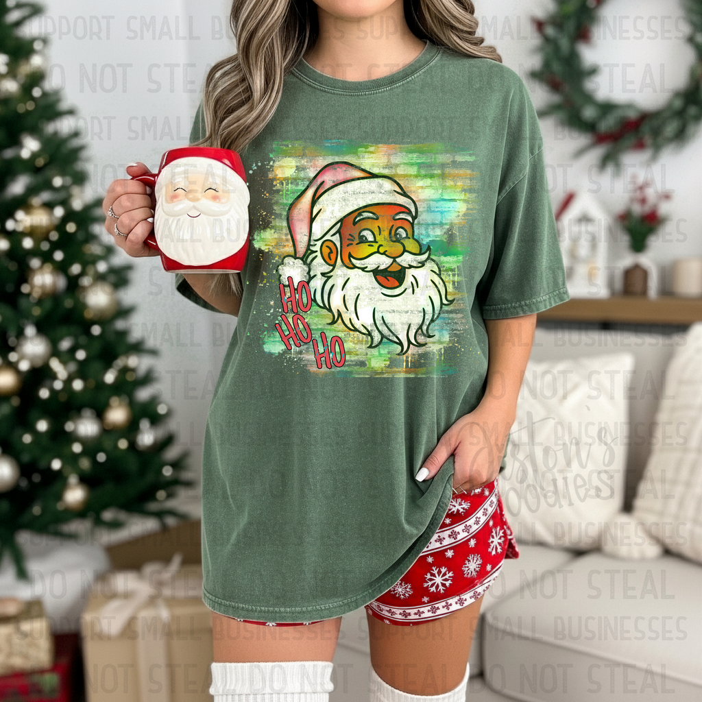 TWO Distressed Vintage Santa PNG