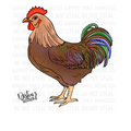 Lone Rooster Clipart